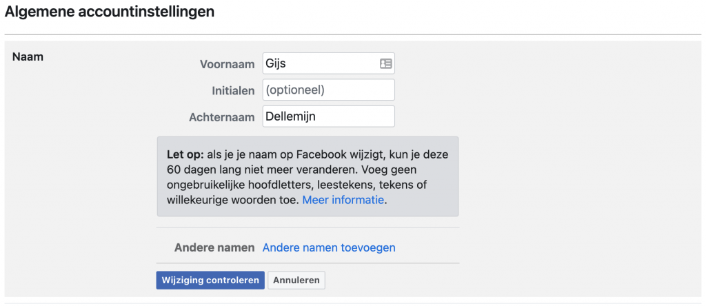 Naam Veranderen Op Facebook? Zo Doe Je dat. 3 naam wijzigen facebook uitleg van veiligadverteren.nl