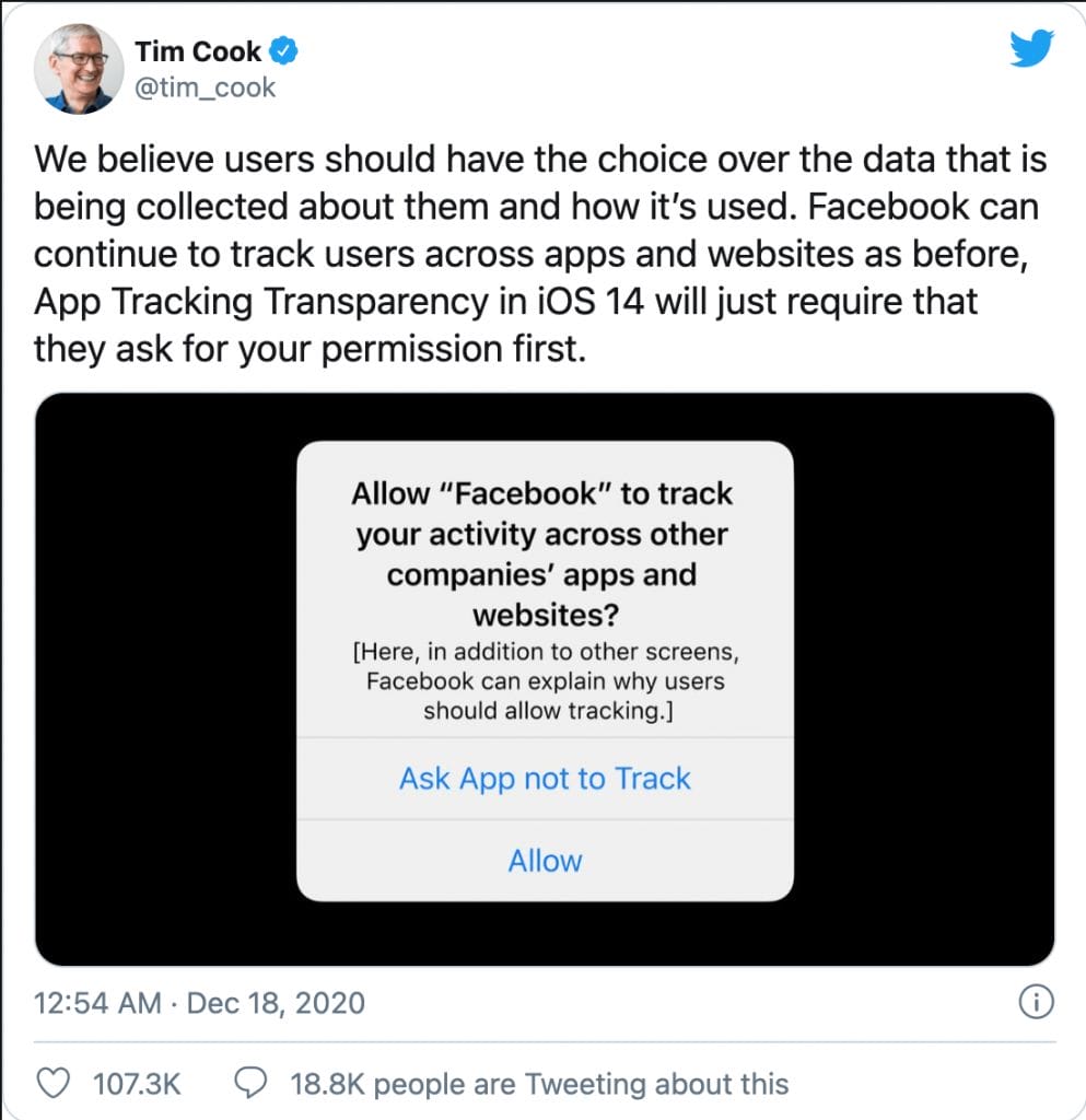 De Facebook Apple Privacy Ruzie: Wat is er aan de hand? 1 Tim Cook Apple Vs Facaebook Apple Privacy